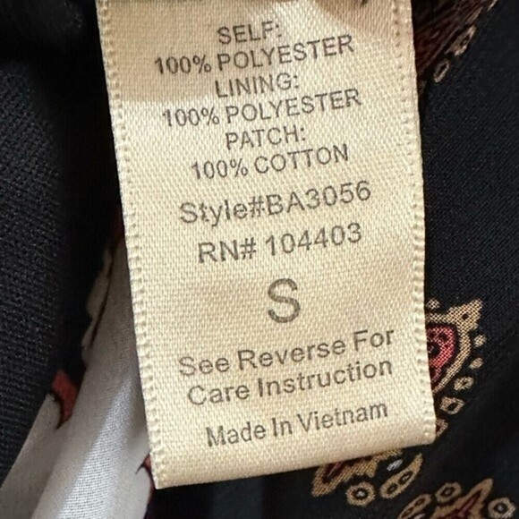 Blu Pepper Black Multicolor Geometric Boho Print Sleeveless Dress Size‎ Small - Picture 11 of 14